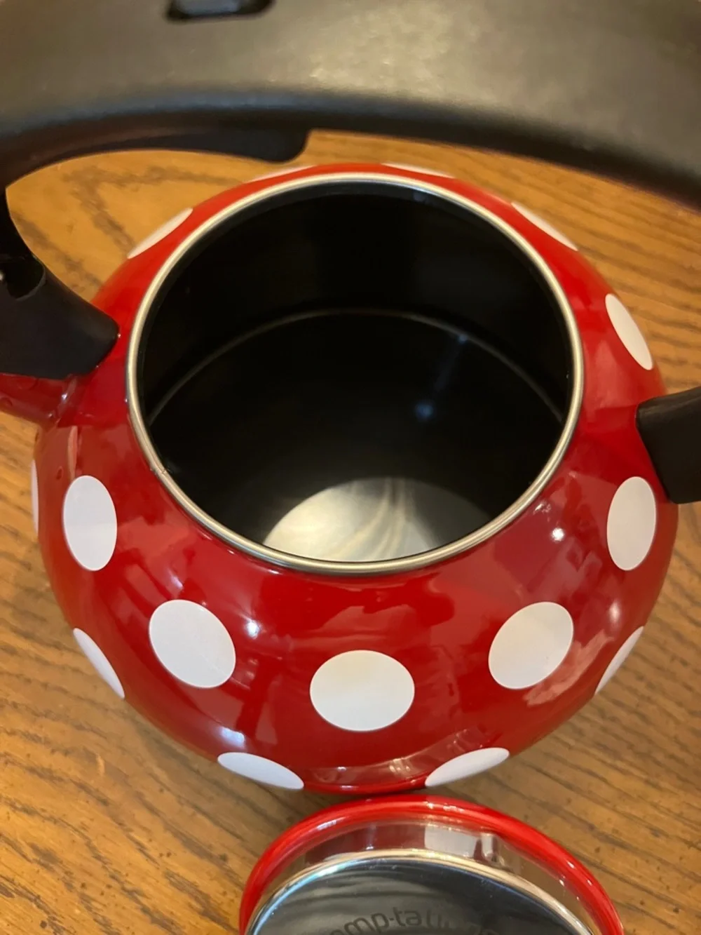 Temptations Red Polka Dot‎ Whistling Tea Kettle